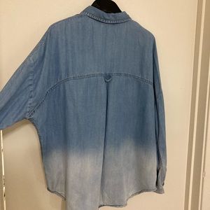 Mango Denim Lightweight Blouse Shirt